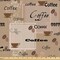 Ambesonne Coffee Fabric by The Yard, Coffee Words Different Typographies Beans Cups on Abstract Vintage Backdrop, Decorative Fabric for Upholstery and Home Accents, 10 Yards, Black Brown